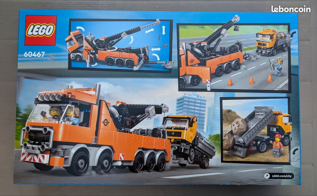 Lego City 60467 neuf scellé le remorqueur avec grue pour poids lourd camion (image 1)