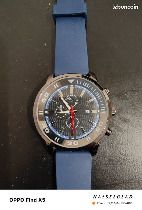 Montre Homme Va Va Voom Chronographe Imitation - Quartz, Acier, 47 Mm - Occasion État Neuf