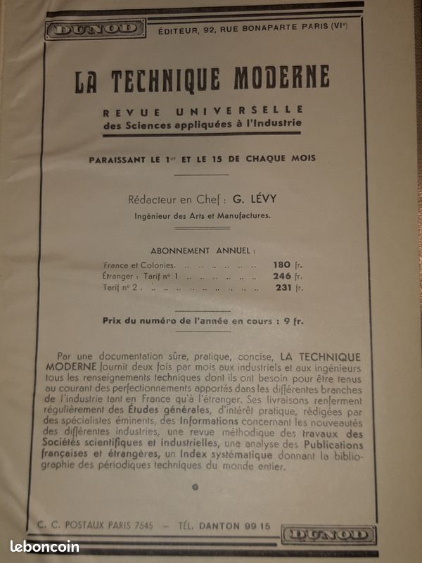 A. Levavasseur - L'Eletrochimie et L'Electronique T1 - 1939 (image 6)