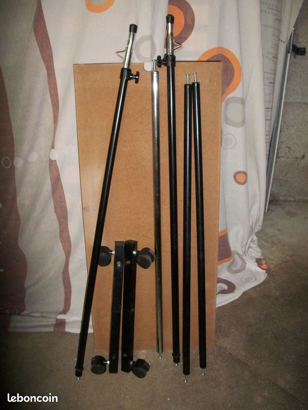 Porte vêtements noir « entièrement démontable » plus tablette à chaussures (image 2)