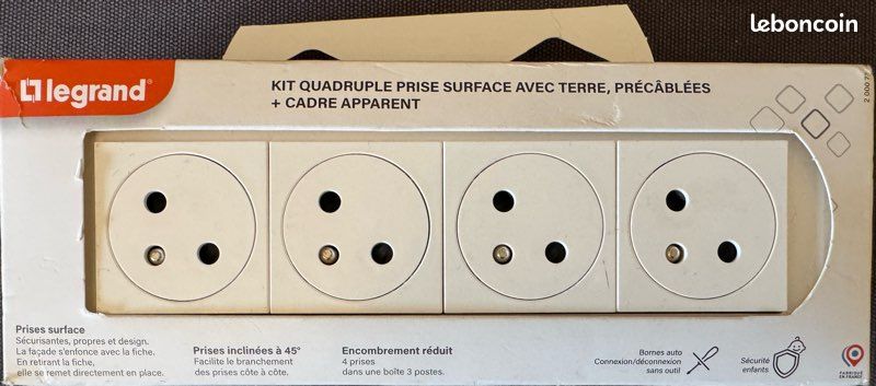 LEGRAND - DLP prise 2 pôles + terre composable en saillie - Interrupteur et prise électrique