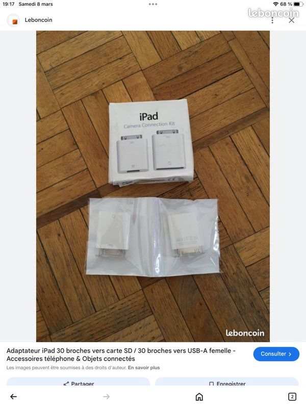 Connectique iPad génération 1 ou liseuse (image 5)