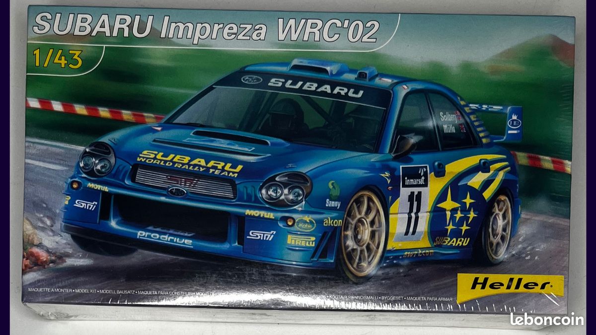 Maquette Heller Subaru Impreza Rallye Argentine 2001 échelle 1:24 - Neuve Sous Blister