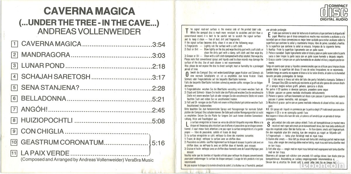 Andreas Vollenweider CD Caverna Magica (image 5)