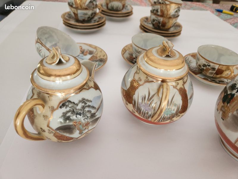 Ancien service à thé asiatique – début du XXᵉ siècle (image 8)