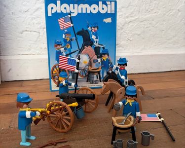 PLAYMOBIL WESTERN 5 figurines - soldats cavalerie États du Nord Union