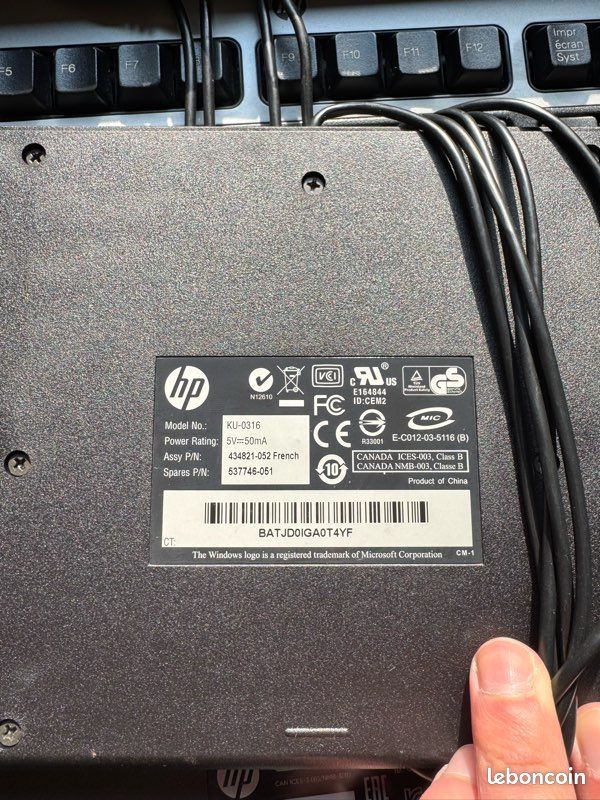 Lot de 12 claviers HP USB (image 3)