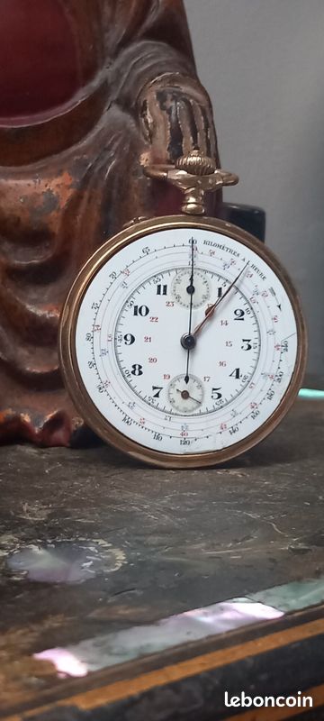 Montre à Gousset Ancienne MGBM GENEVE – 51mm – Plaquée Or – Vers 1920 – Mécanique
