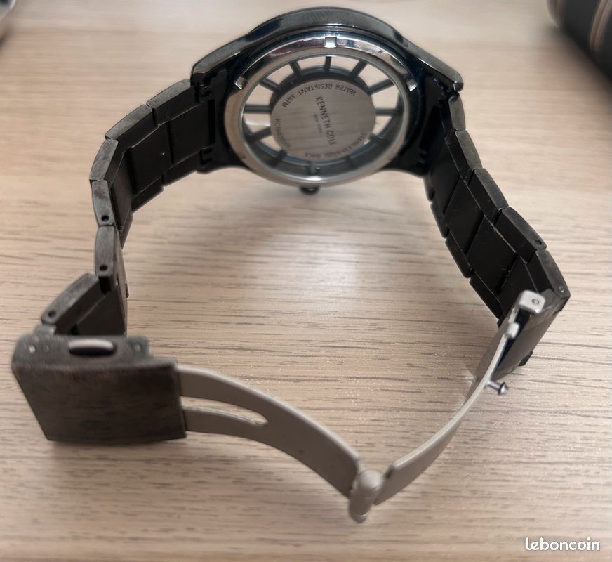 Montre-bracelet Kenneth Cole New York en acier inoxydable noir et bleu pour homme (image 3)