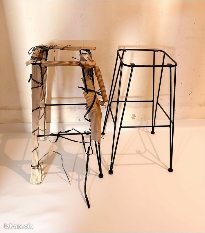 Chaise de bar, tabouret, piètement, assise, neufs, porte-vases, porte-bûches… (image 7)