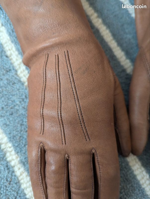 Gants Longs D'opéra Vintage Pour Femme - Taille 6.5, En Tissu Lavable, Occasion