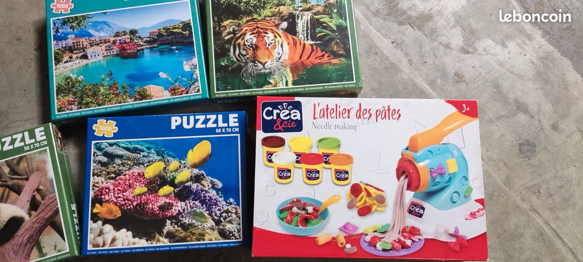 Lot Puzzles et Atelier pâtes a modeler (3+) neufs (image 2)