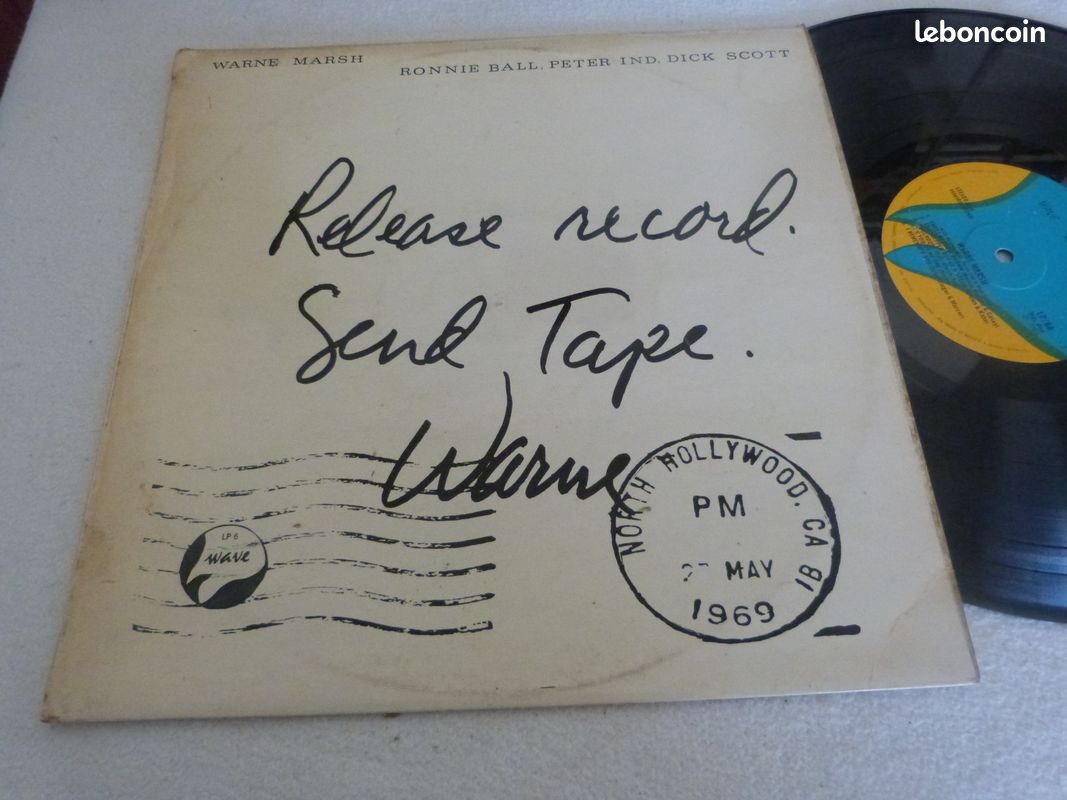 JAZZ Vinyle LP 33T Warne Marsh – Release Record Send Tape - UK 1969 (image 2)