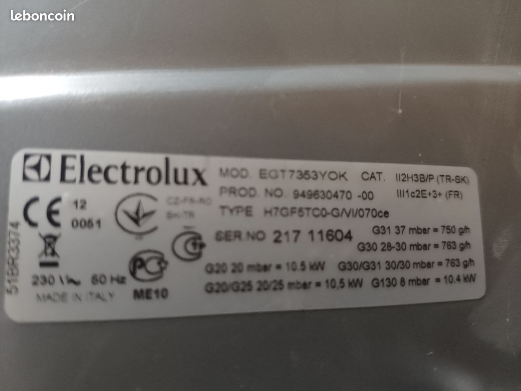 Table de cuisson ELECTROLUX EGT7353YOK (image 2)