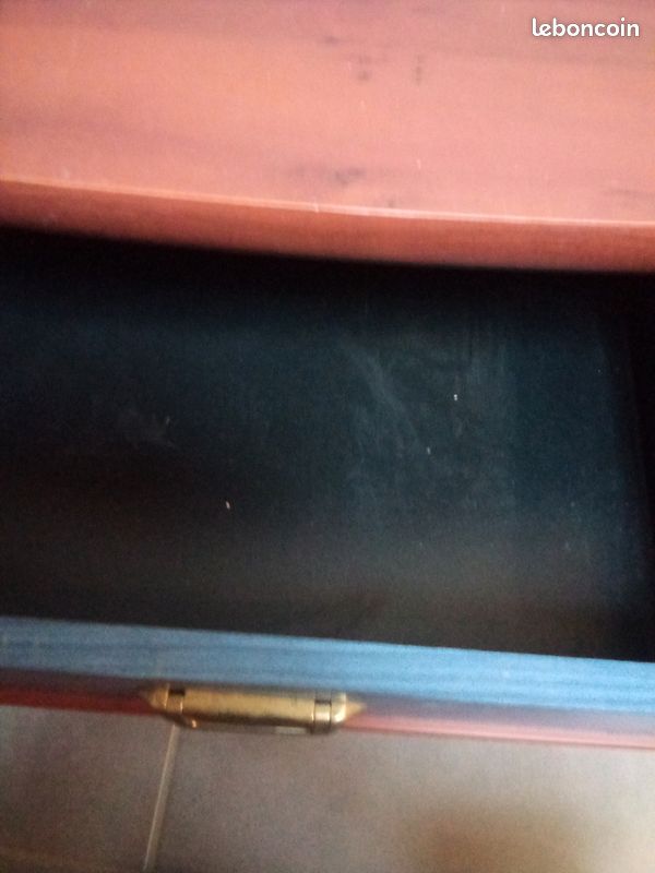 Table de chevet bleu et marron (image 2)