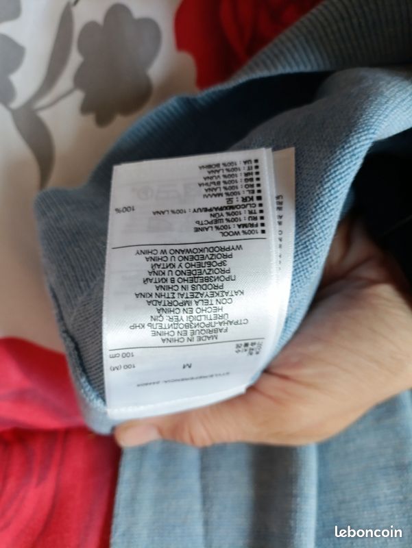 Neuf & étiquette Pull Monoprix T XXL en lainage maille fantaisie écrue friperie pas cher et