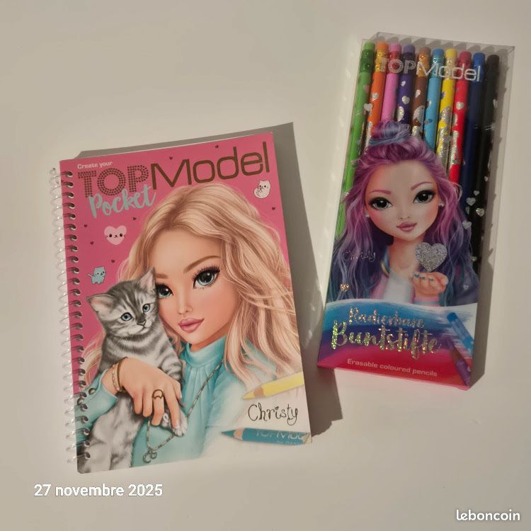 Carnet de dessins top model et ses crayons de couleurs gommables (image 4)