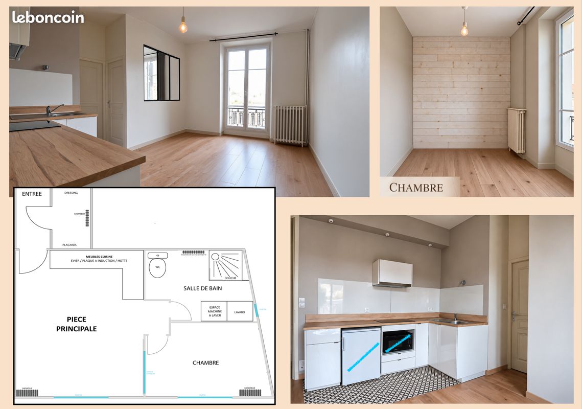 Appartement 2 pièces 33 m² · à Vaulnaveys-le-Haut · 33 m² · 660 €/mois