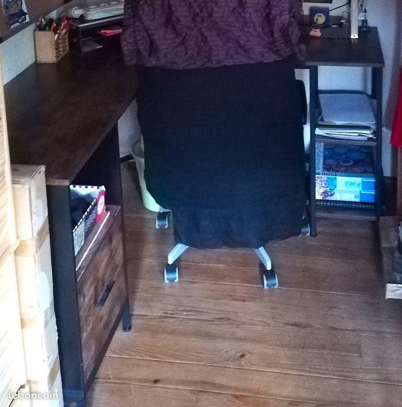 Bureau d'angle avec caisson de rangement (image 2)