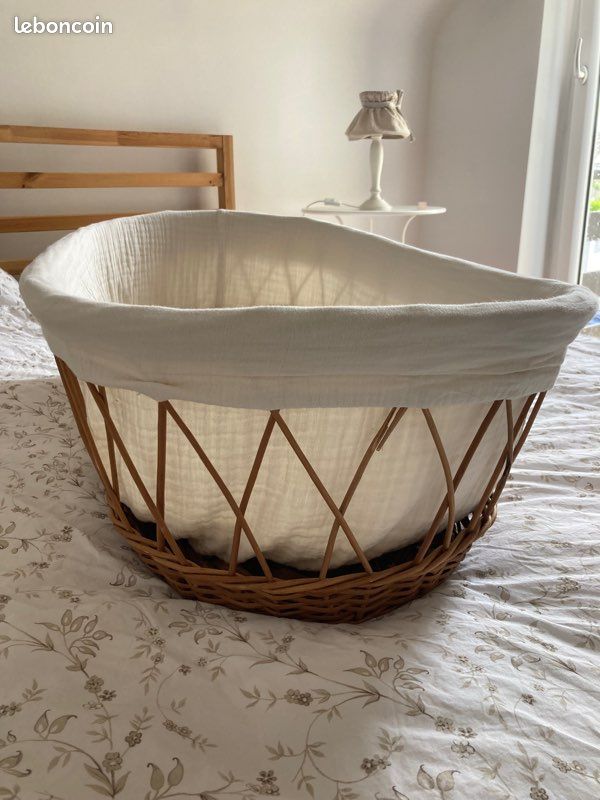 Couffin osier + matelas (image 4)