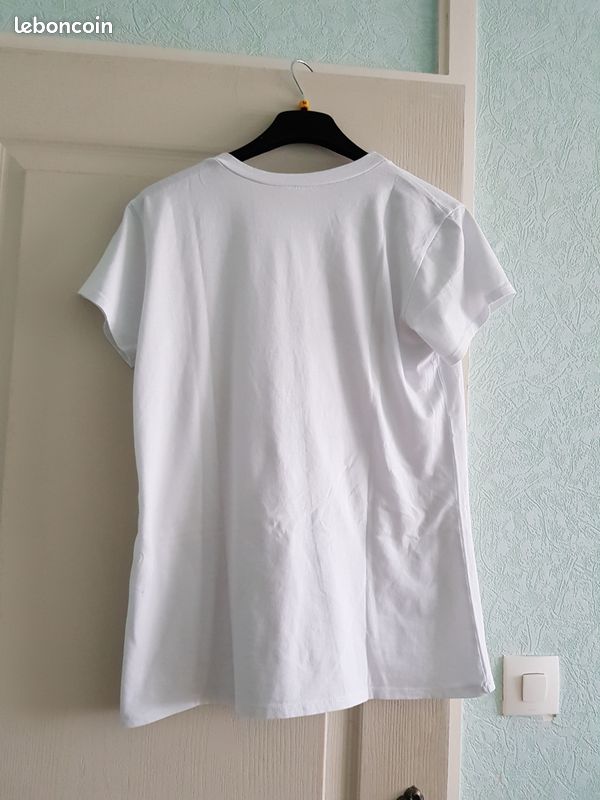 T shirt femme taille m blanc (image 2)