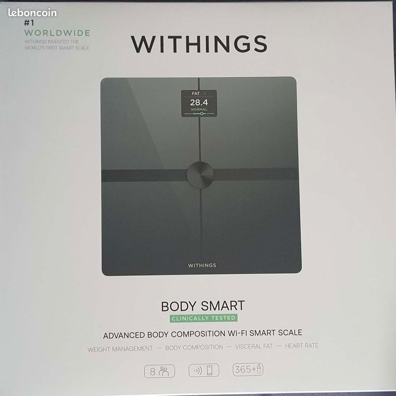 Balance Impédancemètre Salle De Bain 180 Kg - Analyse Graisse, Muscle, Eau, IMC, Neuf