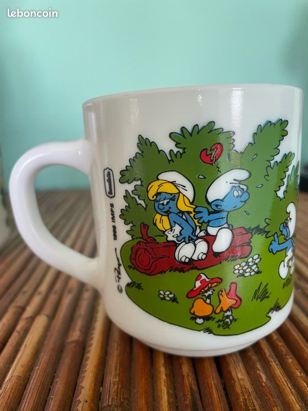 Lot De 2 Tasses/mugs Les Schtroumpfs Peyo 2016 - Occasion En Bon état