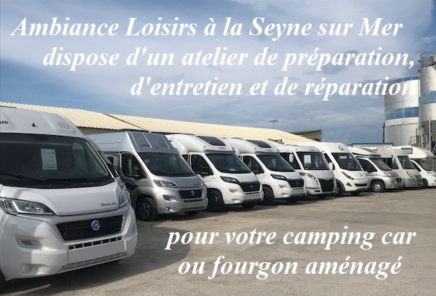 attelage ou porte moto pour camping car ou fourgon aménagé à La Seyne sur  Mer - Achat de camping car neuf et occasion sur Toulon - Ambiance Loisirs