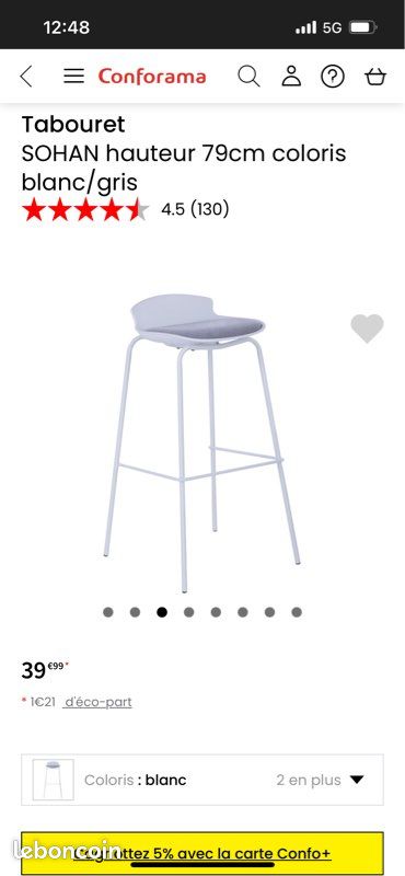 Tabouret de bar X2 (image 2)