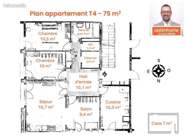 Appartement 4 pièces 75 m² — 13