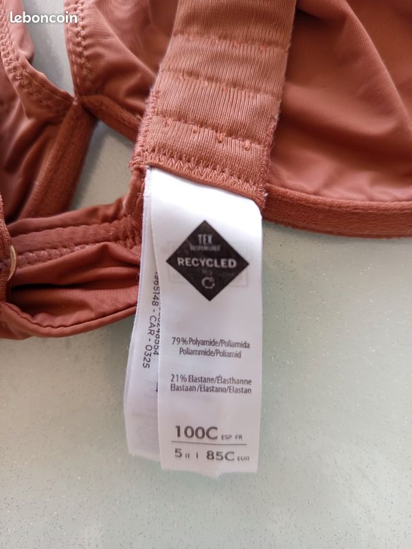 Soutien gorge marron Tex Taille 100C (k17) (image 2)