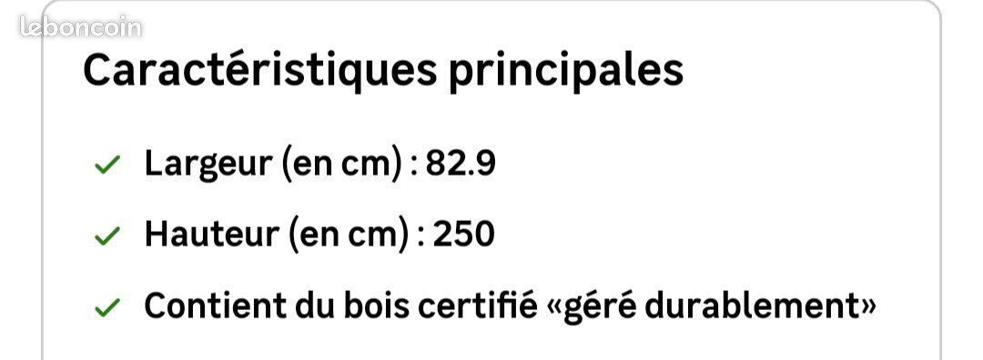 Claustra/séparateur de pièce en bois, neuf dans son emballage (image 3)