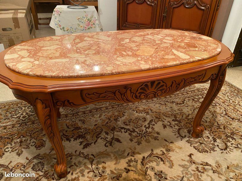 Table de salon dessus marbre (image 2)