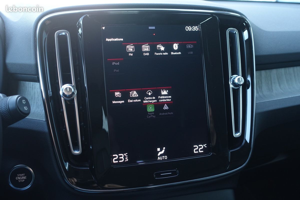 XC40 T4 Hybride Rechargeable Geartronic Inscription 211ch Cuir sport/Gps Europe/Carplay/Accès confort/Régulateur/1*Main/Garantie 12 mois (image 12)