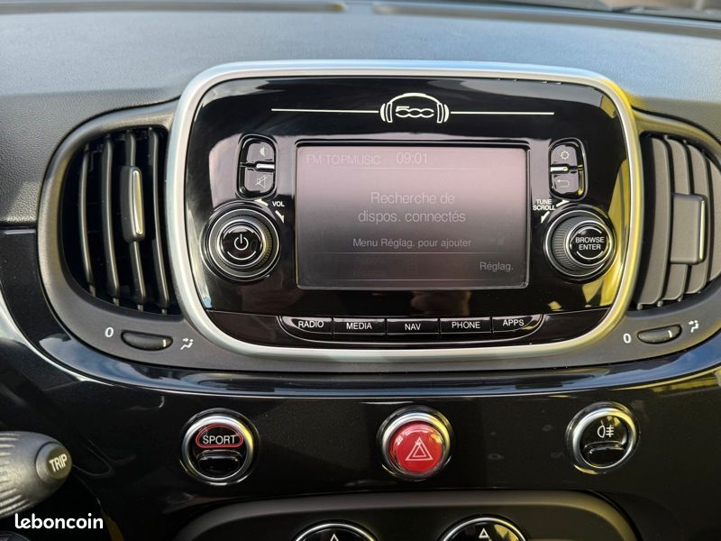 Abarth 500 595 1.4 145 TO GPS Radar Régul Clim auto Gtie 1 a (image 20)