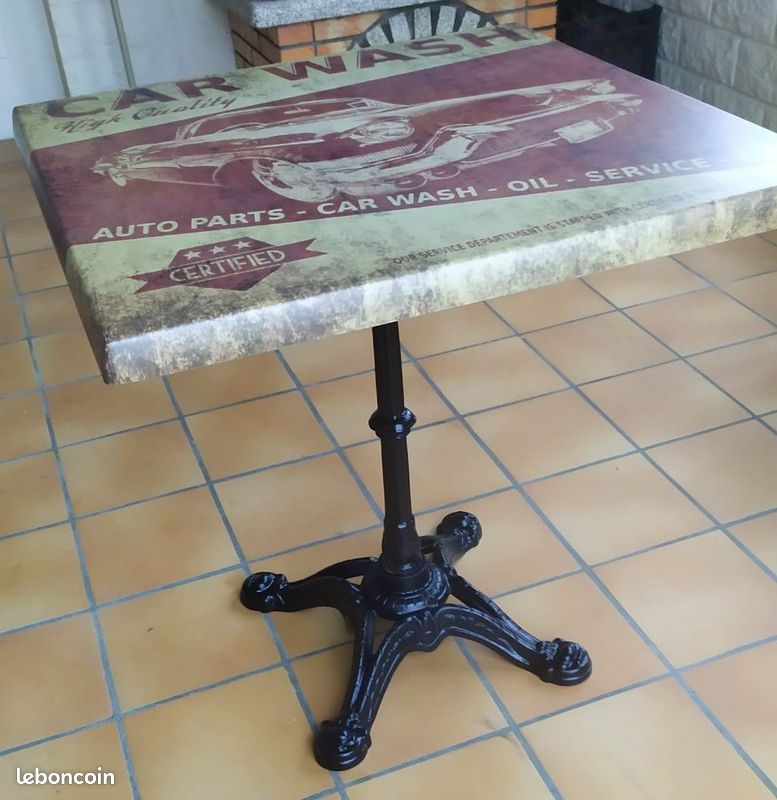 Table carrée de terrasse style Bistrot (image 3)