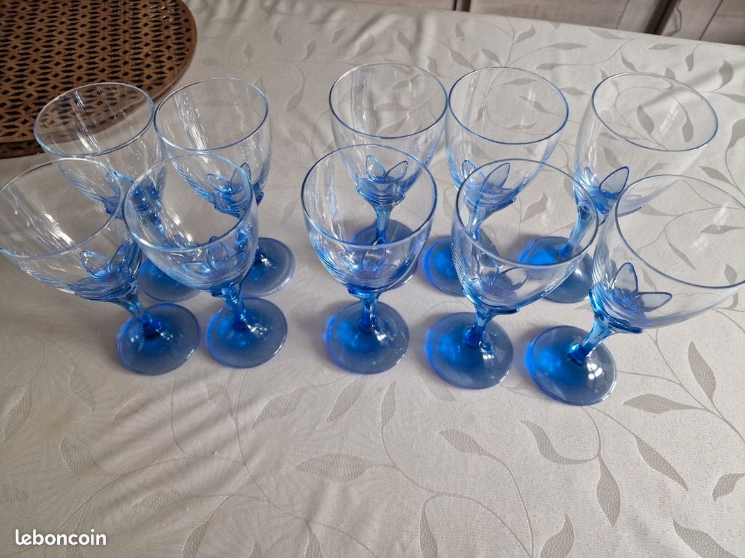 Lot De 10 Verres Vintage Motif Tulipe – Le Petit Déjeuner Façon Grand-mère !