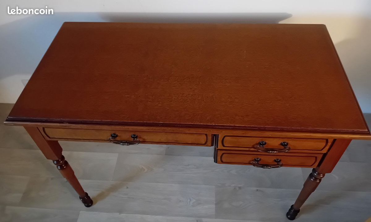 Bureau bois ancien vernis (image 2)
