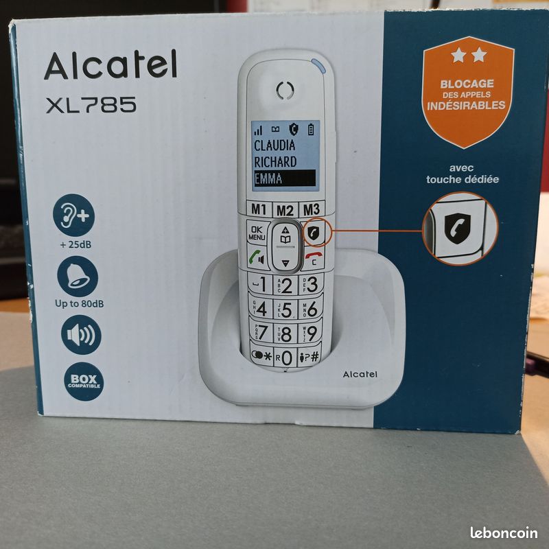 Alcatel Téléphone sans fil D135 Noir - Achat téléphone fixe pas cher