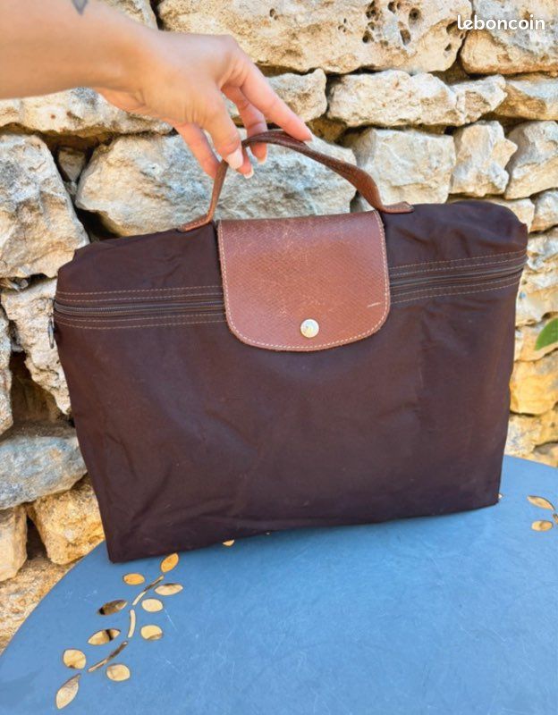 Sac Longchamp marron Grand format idéal cours travail