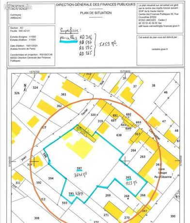 Terrain 5 159 m² Ambazac