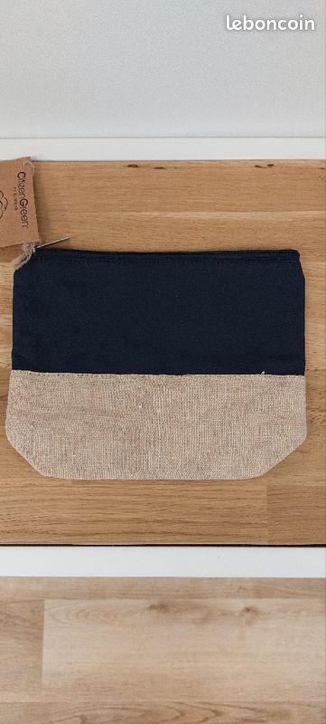 Trousse coton bio et jute (image 1)