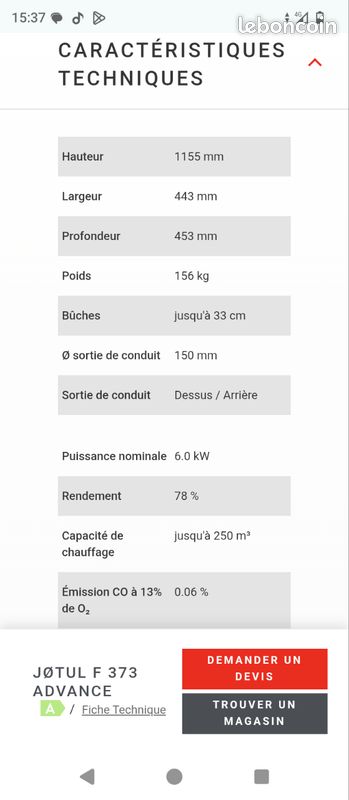 Poele à bois base rotative (image 3)
