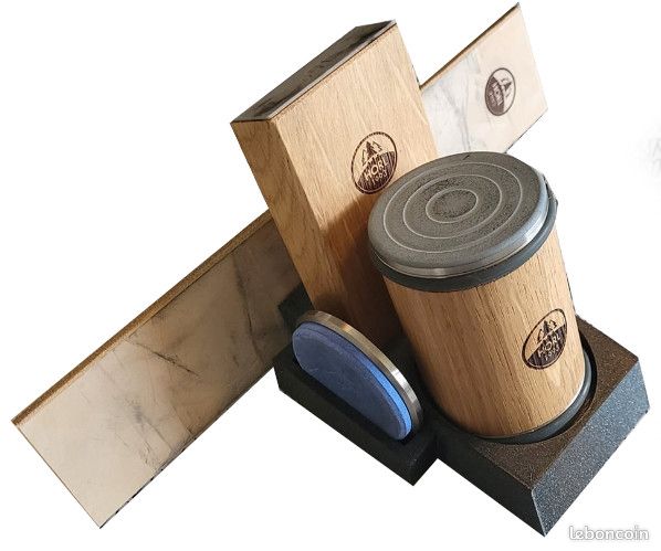 Support blanc PLA pour aiguiseur Horl 1 et Horl 2, cuir et 2 pierres (image 3)