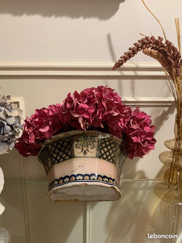 Vintage/ancien - bouquetière barbotine 😍 art déco ancien vase 🥰 (image 1)