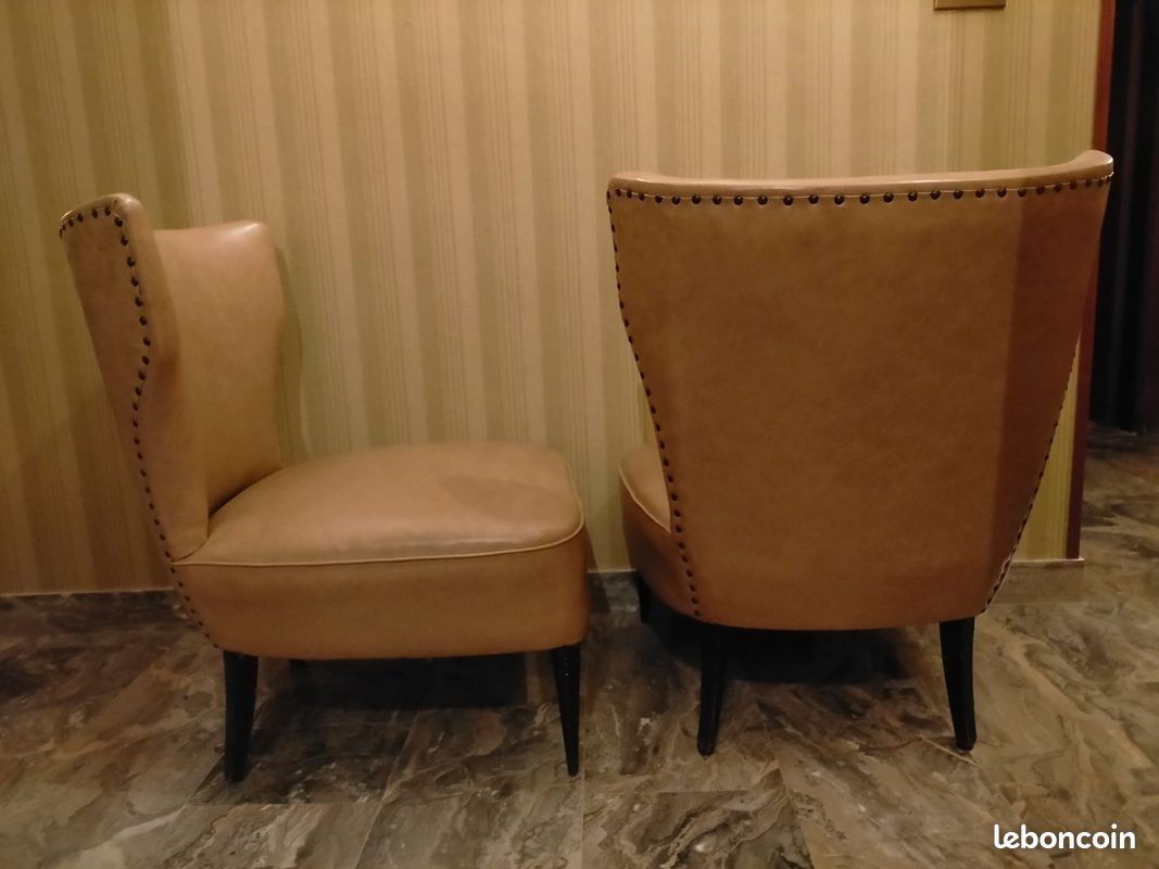 Fauteuils cocktail beige 50/60 (image 3)