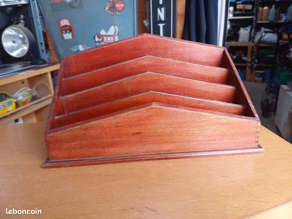 Trieur à courrier vintage en bois (image 2)