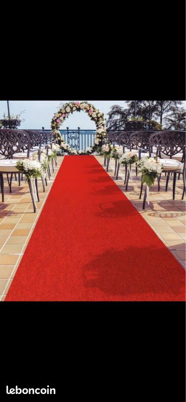 Tapis Rouge Tapis De Mariage Bordeaux - 1x3m Cérémonie Élégant Résistant B1 Primaflor Tapis