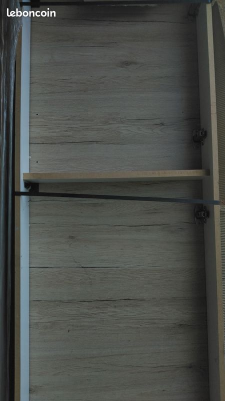 Façade 3 placard rangement 2m20H 60L Ixina effet bois (image 1)