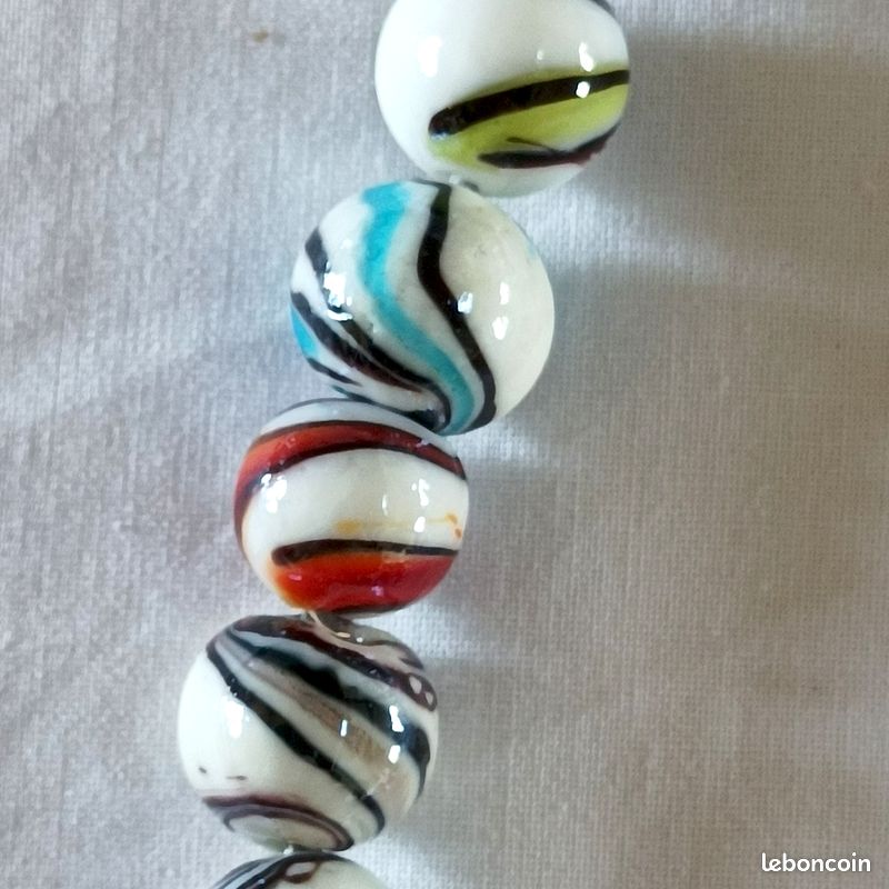 Lot De 2 Perles Anciennes En Argent Massif 925 Faites Main - Style Amérindien